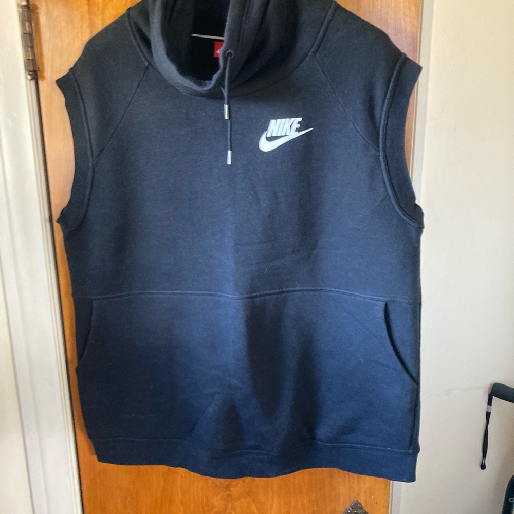 Nike Black Sleeveless Hoodie XL